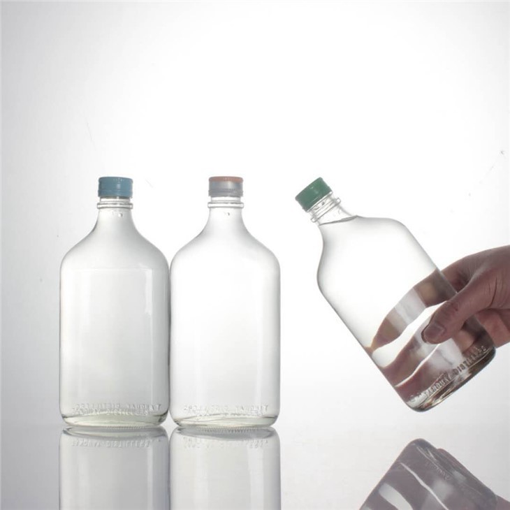 250ml Flask Spirits Flint Glass Bottle