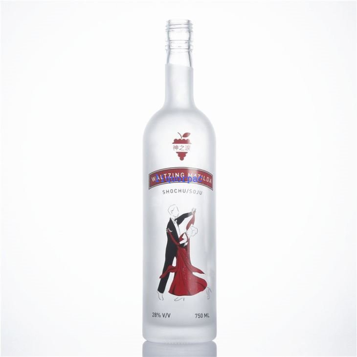 750ml Glass Bottle With Silk Screen Printing