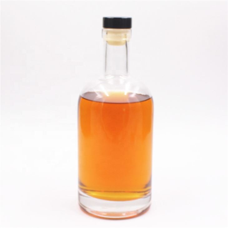 Cork Top Cap 750ml Spirits Glass Bottle For Whiskey Bottle