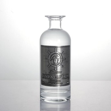 Customized Embossed Aluminum Foil Label For Vodka Gin Spirits