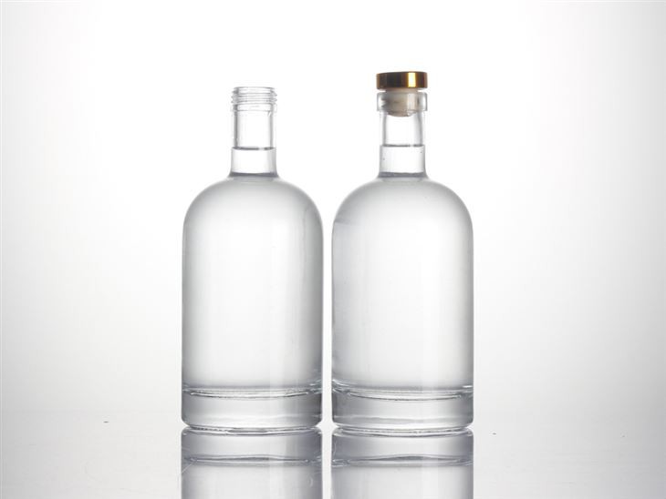 Empty Vodka Glass Bottle