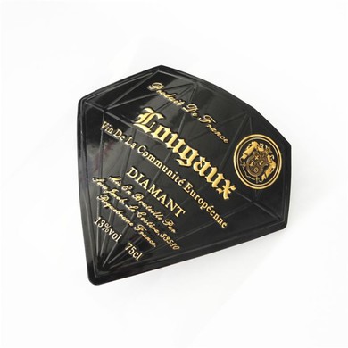 Metal Material Label LOGO Embossed Label Sticker For Wine Bottle Vodka Whisky Whiskey Brandy