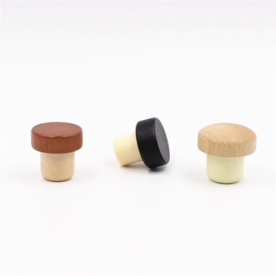 Synthetic Cork With Wooden Top Cap